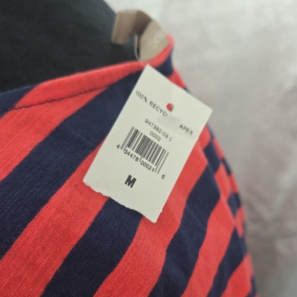 Banana Republic Pink and Blue Striped Midi Dress With Tie Waist - Picture 3 of 16